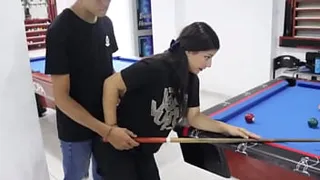 I FUCK A SEXY LATINA GIRL IN THE POOL TABLE WHO ASKS ME TO TEACH HER HOW TO PLAY. SHE GRABS THE CUE AND I PUT MY BALLS IN IT. WHAT A GOOD FUCK - HOMEMADE PORN IN SPANISH
