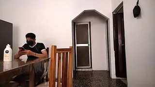 Perverted stepfather masturbates while watching her in the bathroom