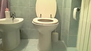 Amateur bathroom masturbation real orgasm
