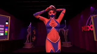 Blowjob and fuck with Kitana from Mortal Kombat in Purple Dream (VR Game)