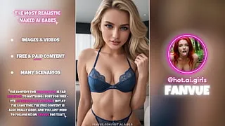Hot AI-Generated Blonde Babes In Blue Lingerie - Photo Collection