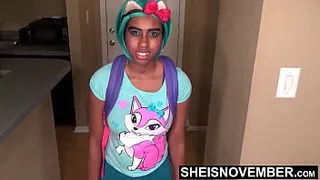 Cheating Black Student Sheisnovember Sneaking Out Of Classes, Caught lying To Her Step Dad, She is Made To Ride How Hung Cock Reverse Cowgirl After Giving An Eye Contact Blowjob, While Half Naked Dur Sex on Msnovember