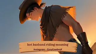 hot husband riding moaning