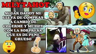 Young woman gives herself to sugar with a thick penis who is 54 years old and made me push