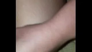 Playing with her pussy to make her wet