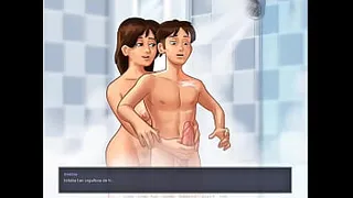 Summertime Saga Cap 9 - My Stepmother Gives Me a Handjob in the Shower