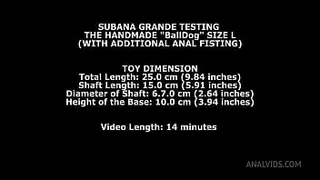 Subana Grande Testing The Handmade Balldog Size L (With Additional Anal Fisting) TWT174