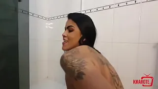 Sucking Bambu's big dick after a shower until I'm filled with cum