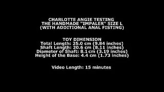 Charlotte Angie Testing The Handmade Impaler Size L (With Additional Anal Fisting) TWT135