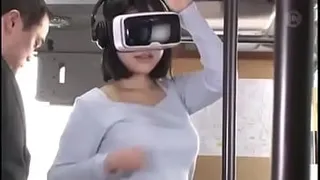 Cute Asian Gets Fucked On The Bus Wearing VR Glasses 3 (har-064)