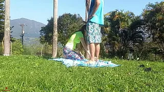 We are on a family outing, everyone has already gone outdoors, I fuck my stepsister