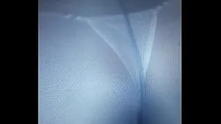 showing white thong