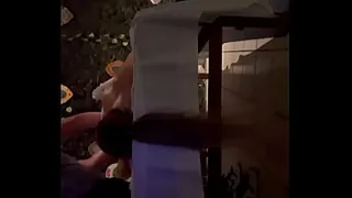 Masseuse takes advantage of blonde. Hidden camera.