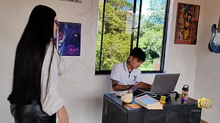The teacher fucks a young student to teach him a lesson