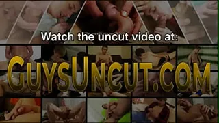 Uncircumcised hung twink jerks his uncut dong