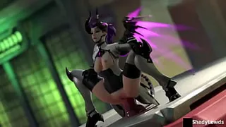Mercy Riding A Big Dildo (With Sound)
