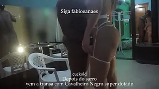 Naughty hotwife fucking with well endowed Black Knight, in front of BBC interracial cuckold -Teaser