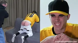 Straight Twink Spanked in a Baseball Uniform