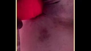 Wifey pushes her big 10"" dildo in her pussy