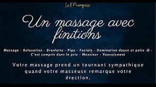 A massage with finishing touches - French audio porn blowjob