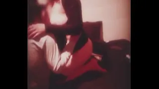 With my step brother!!! My step sister almost caught us having sex...