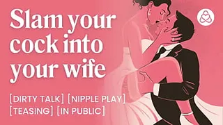 Bride begs for husband's cock during wedding ceremony | Husband's deep finish | Taking my new wife hard