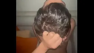 Mature married Peruvian man makes his wife a young man in women's lingerie while impregnating her and recording it