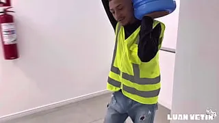 I went to deliver water to the faggot's house. He gave me a break, and I took the opportunity to eat his ass.