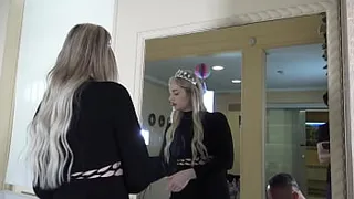 FRENCH PRINCESS SLAPPING & SPITTING MIRROR HUMILIATION!