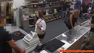 Real pawnshop amateur fingered and fucked