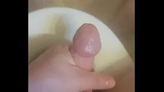 Evening masturbation on the toilet