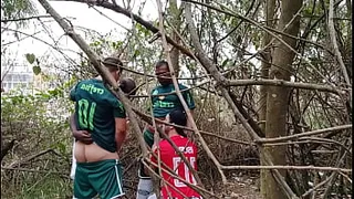 Big guys having good sex in a horny gay sex scene, big men having good sex in the middle of the woods
