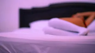 Married neighbor fucks single neighbor in his room while her husband is away for work.