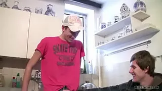 Palmer Lewis And Peter May Record Their Kitchen Fuck