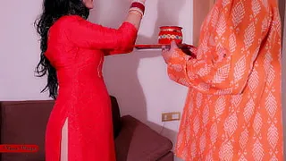 Desi wife gaaliya and hard fuck on karvachauth after cheating on husband in hindi audio