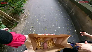 Public double handjob in the fries  b a g ...  I'm jerkin'it! A whole new way to love McDonald's!