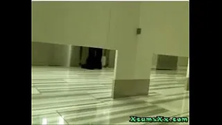 Busty Blonde Masturbates In Public Restroom On Cam