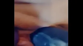 Bbw playing with her creampie