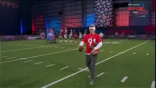 Men throw ball at each other