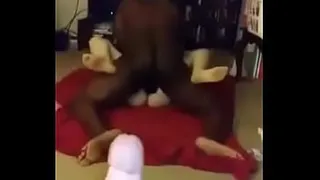 Husband records his wife fucking with a black man