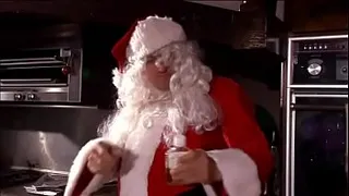 Chocolate sex goddess with huge knockers Alexis Silver in Santa's suit helps lucky fellow to spend Christmas night in very special way