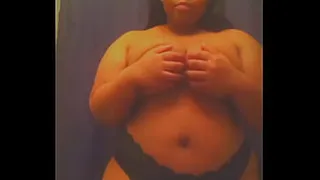Curvy bbw teen shows off big nautical tits and fat ass