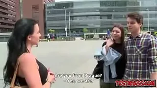 husband and wife offered passers-by to have sex four of them (porn, anal, blowjob, cunnilingus,
