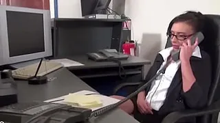 My SECRETARY loves to suck me to make me cum on those tits