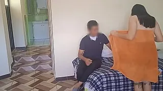 my gay best friend helps me choose what underwear to wear, and ends up fucking my pussy until full of cum, we do it before my husband arrives