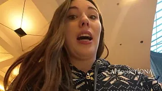 Aleya Sun Wetting Jeans in the Shopping Mall