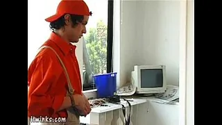 Two Latin twinks fucking after a hard working day