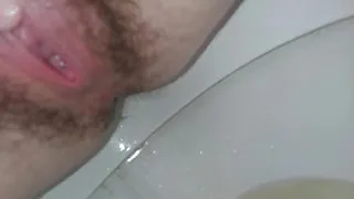 she puts her finger in for her boyfriend a with a hairy vagina