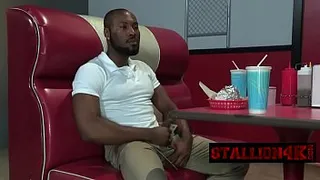 Two twinks blowing black cocks
