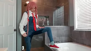 Yuno Gasai Wetting Denim Overalls & Panties Sage Eldritch